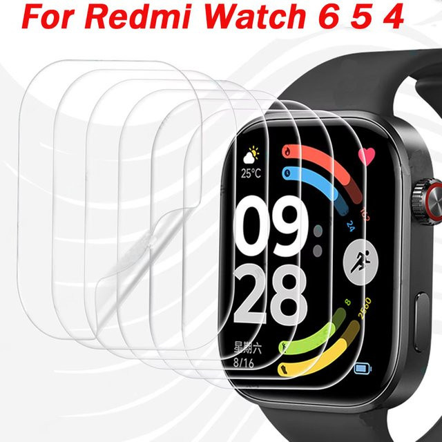 Xiaomi Hydrogel Film für Redmi Uhr 6 5 4, Smartwatch Zubehör, transparent - Bild 1