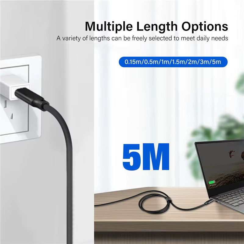 Nephy USB-C Datenkabel Schwarz mit Thunderbolt-Unterstützung für 4K Video und 20Gbps Datenübertragung sowie 240W PD Schnellladung - Bild 6