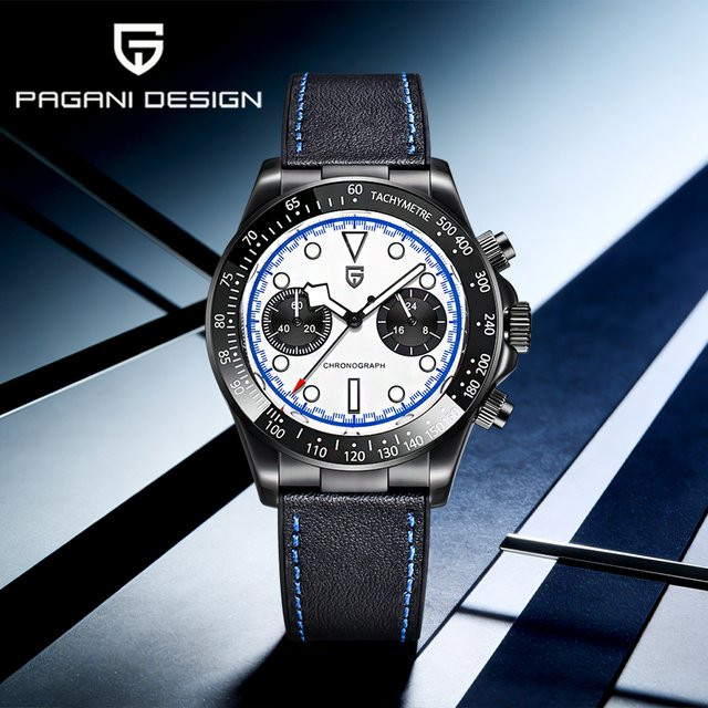 Pagani Design Chronograph, Quarz, Weiß, Saphirglas, Herren - Bild 1