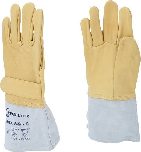 KS Tools Überzieh-Handschuh für Elektriker aus Leder, Farbe: Beige, Größe: XL - Bild 1