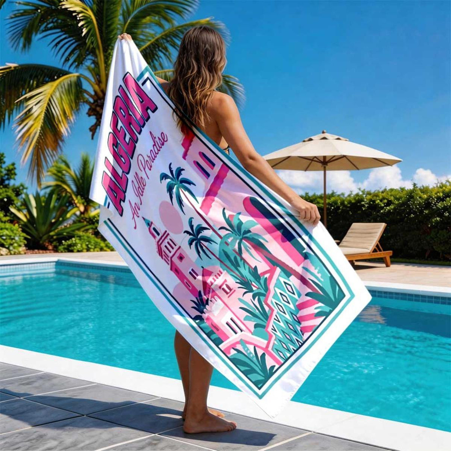 Algerien Paradies Strandtuch von JMG Household Supplies, Unisex, Mehrfarbig, B/H: 40 x 60 cm - Bild 2