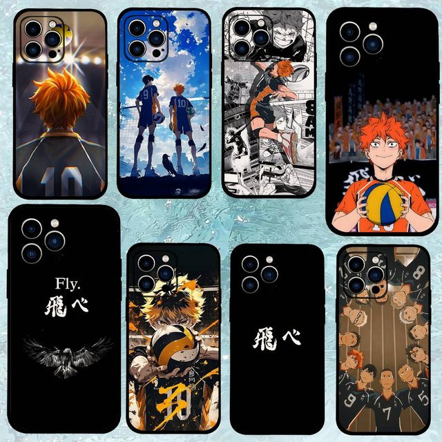 Mesuca Anime Haikyuu Handyhülle aus weichem TPU für iPhone 11 bis iPhone 17 Pro Max Plus Mini in Mehrfarbig - Bild 1