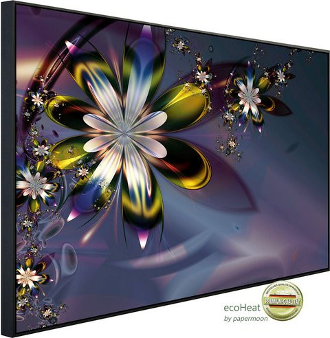 papermoon Infrarotheizung EcoHeat Abstrakt Blumen in Bunt mit Matt-Effekt, App-Steuerung und WLAN - Bild 1