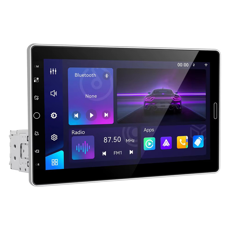 Podofo 1Din MP5 Multimedia-Player mit 10,1 Zoll Display, Wireless CarPlay, Android Auto, Bluetooth, FM/RDS und Mirror Link in Schwarz - Bild 7