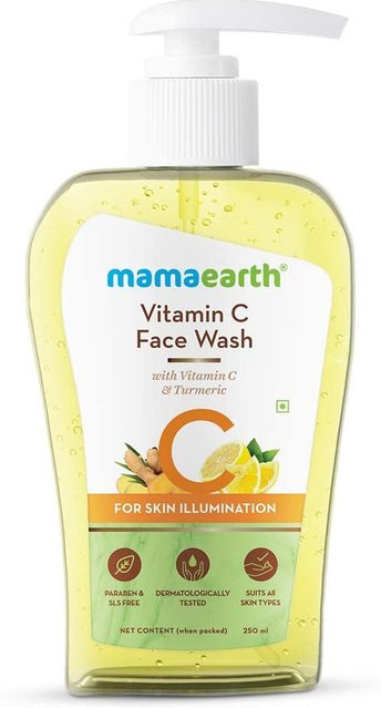 Mamaearth Vitamin C Gesichtswaschgel, 250 ml, für unreine Haut - Bild 1