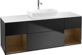 V&B Waschtischunterschrank Finion in Weiß lackiert, Breite: 160 cm, Tiefe: 50,1 cm, Höhe: 50,1 cm - Bild 1