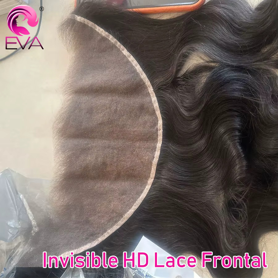 Eva Hair HD Lace Frontal Echthaar, vorgezupft, gebleichte Knoten - Bild 2