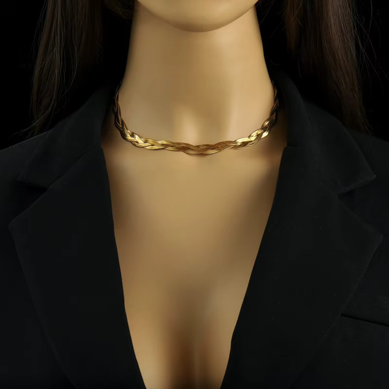 Eilieck Schmuck-Set Halskette und Armband, Edelstahl, Gold, Damen - Bild 2