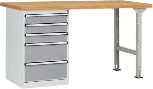 Manuflex WC5115.9006 Werkbanksystem Alusilber B/T/H: 300 x 150 x 80 cm - Bild 1