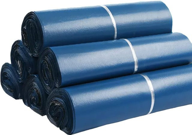 50 Stück INPLUSTOP Kurierumschläge aus Kunststoff in Blau, wasserdichte selbstklebende Versandtaschen für Kleidung und Express-Versand - Bild 1