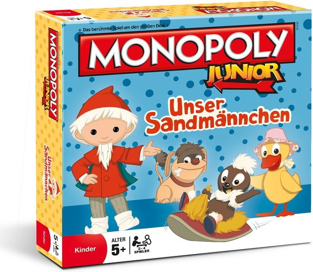 Hasbro Monopoly Junior Sandmännchen, Brettspiel, ab 5 Jahren - Bild 1