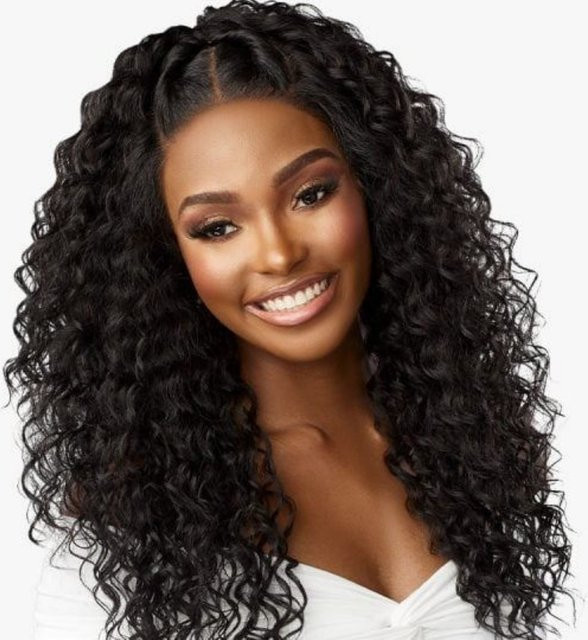 Alana beauty Haarverlängerung Jerry Curly Bundles Ombre Braun, Damen - Bild 1