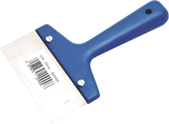 LUX-TOOLS Abschabespachtel aus Stahl in Blau, Breite: 10 cm - Bild 1