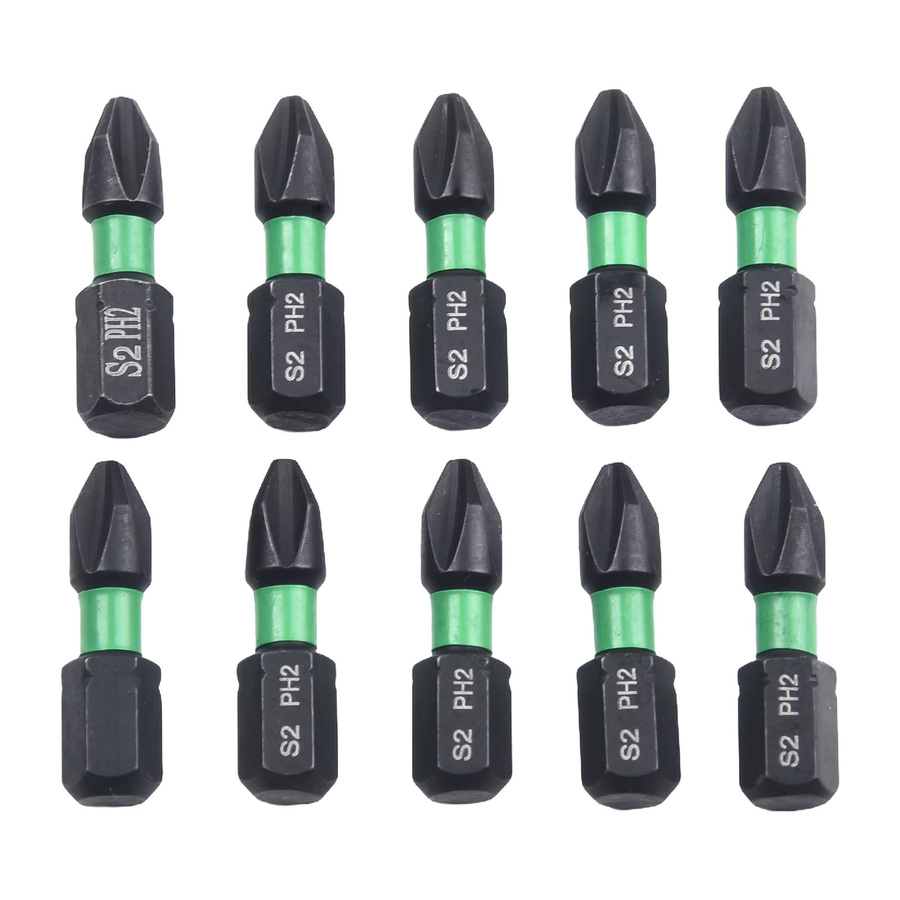 DAZZLEEX 10-teiliges Schraubendreher-Bit-Set mit 25 mm Bits und sechseckigem Griff, stark magnetisch - Bild 2