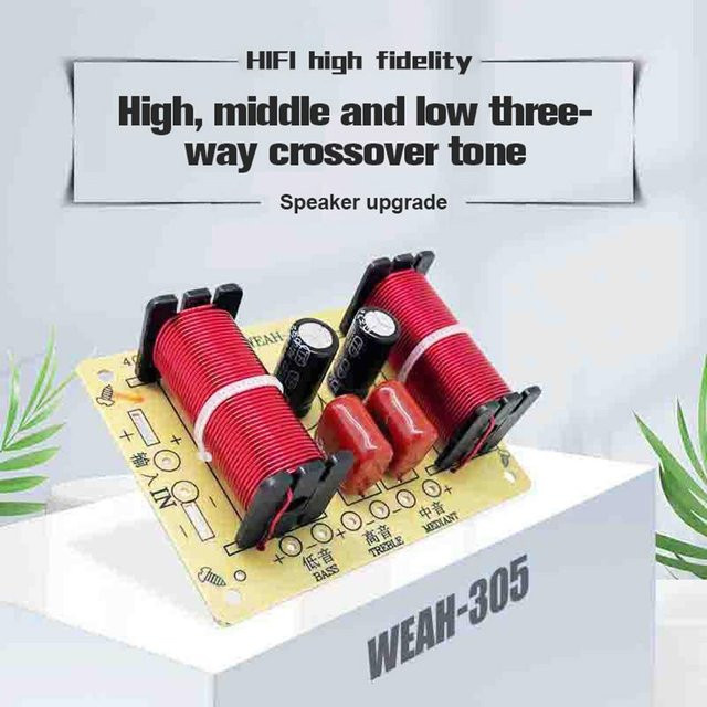 VODOOL 3-Wege-Hifi-Lautsprecher-Frequenzteiler 150W Audio-Crossover-Schaltung für Höhen, Mitteltöner und Bass in Multicolor - Bild 1