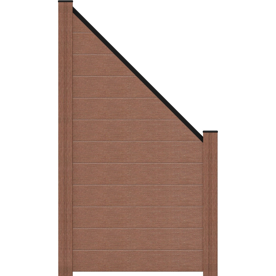 GroJa Steckzaun Solid BPC Abgeschrägt in Terra, B/H: 180 x 90 cm, Tiefe: 1,9 cm - Bild 2