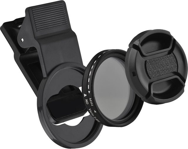 Andoer Professionelle Clip-on-Telefonfilterlinse ND2-400 Verstellbarer Neutraldichtefilter in Schwarz - Bild 1