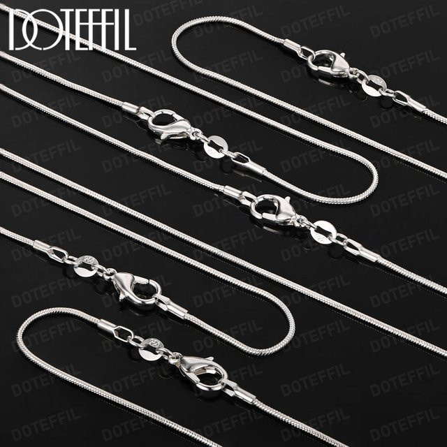 DOTEFFIL Schlangenkette 925 Silber, 16-30 Zoll, Unisex - Bild 1