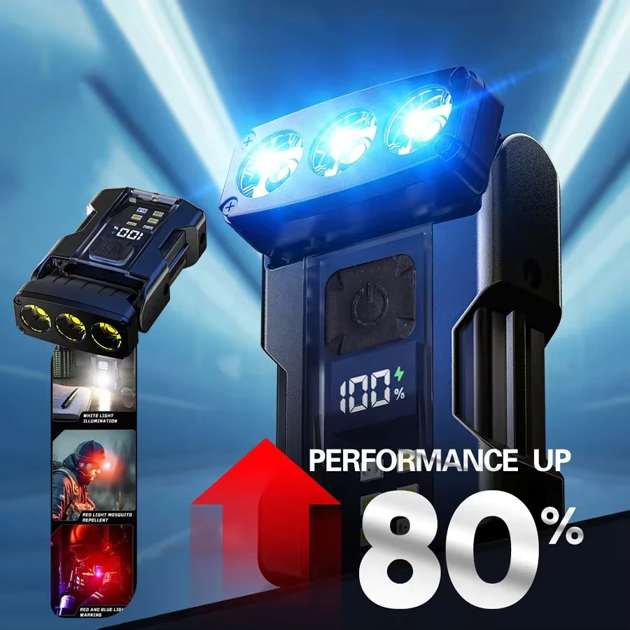 Heinast Mini-LED-Taschenlampe in Schwarz, wiederaufladbare EDC-Taschenlampe mit magnetischem Kappenclip und Schlüsselanhänger-Funktion für Outdoor und Camping - Bild 3