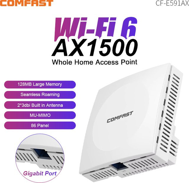 COMFAST AX1500 WiFi 6 Mesh Router Dual-Band Gigabit Wireless Router in Weiß - Bild 1