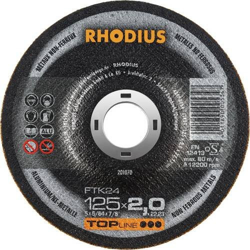 Rhodius FTK24 201070 Trennscheiben-Set für NE-Metalle, 25 Stück, Schwarz - Bild 1