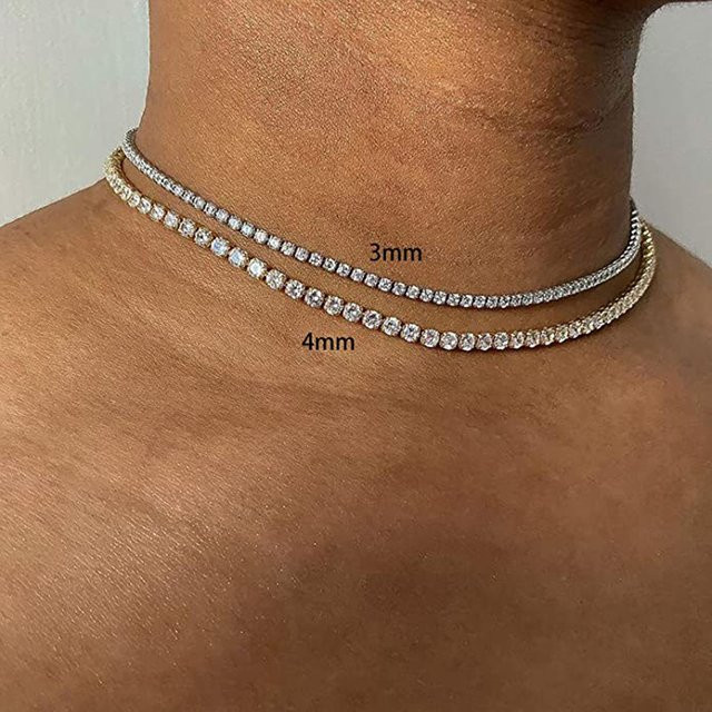 SMALING Halskette, Silber, Zirkonia, Kristall, Unisex - Bild 1