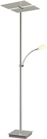 Lucande LED Stehlampe Parthena 9624291 in Alu-grau, dimmbar, 3-flammig, Modernes Design für das Wohnzimmer, Höhe: 180 cm
