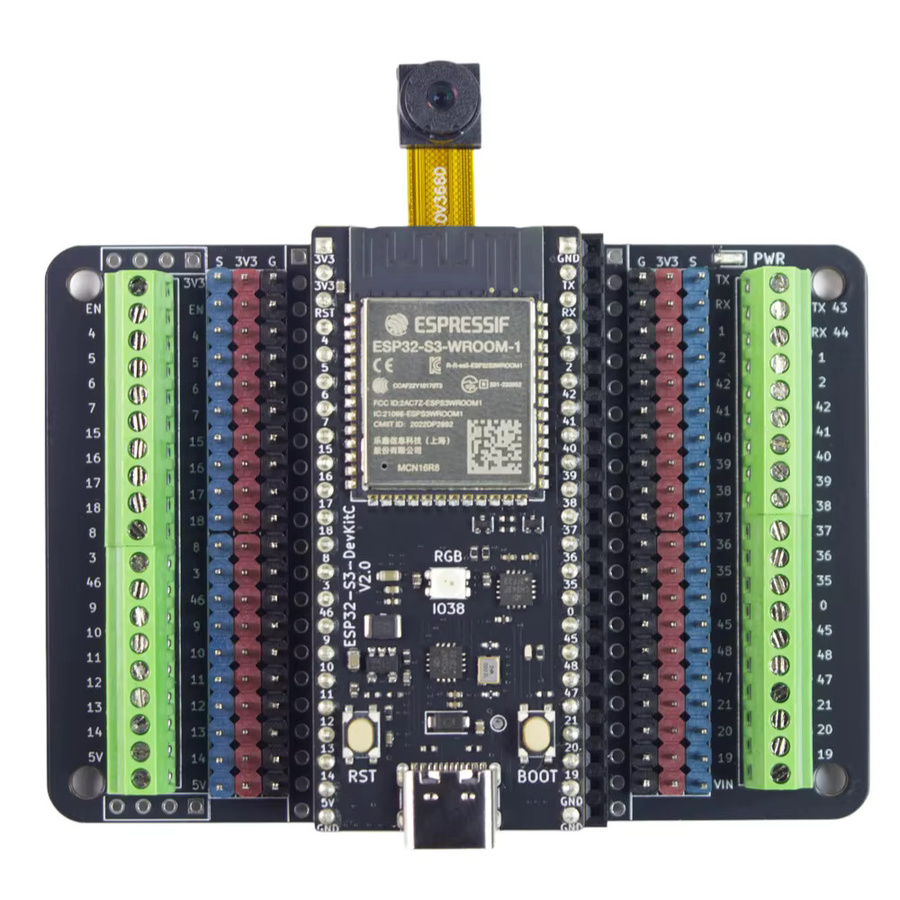 Emakefun ESP32-S3 Erweiterungsplatine in Schwarz mit Kameratreiberschaltkreis und breitem Eingang 3,7-12V - Bild 3
