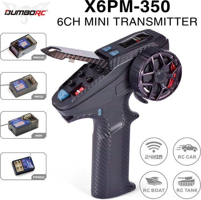 DUMBORC X6PM-350 RC Sender Empfänger Kit, 2,4 GHz, 6CH, Universal RC Auto Fernbedienung - Bild 1