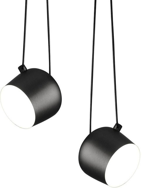 Flos Aim Small LED-Pendelleuchte 2er-Set in Schwarz aus Aluminium mit warmweißem Licht (2700K) - Bild 1