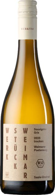 Werkstück Weimar Weißwein Souvignier Gris 2025, Saale-Unstrut, trocken, 0,75 l - Bild 1