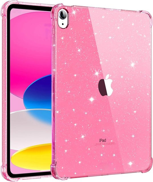 Glitzer Silikonhülle für Apple iPad 11. Generation 11 Zoll und 10. Generation 10,9 Zoll in Grau und Pink - Bild 1