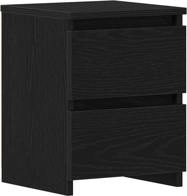 vidaXL Nachttisch in Schwarz mit Eichen-Optik aus Holzwerkstoff, B/T/H: 30 x 30 x 40 cm - Bild 1
