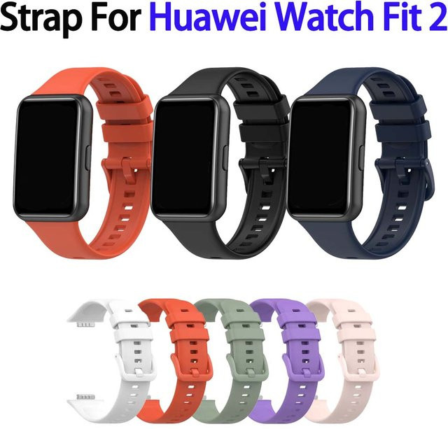 Weiches Armband für Huawei Watch Fit 2 Smartwatch in Gelb für Damen und Herren - Bild 1