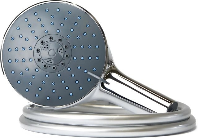 Bath4U Handbrause Set in Chrom mit 7 Strahlarten, 150 mm Durchmesser und 1,5 m Schlauch - Bild 1