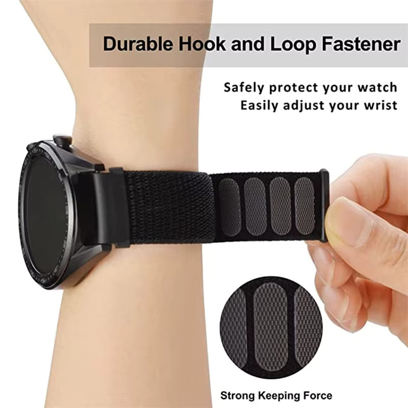 Uhrenarmband Nylon, Schwarz, Unisex - Bild 3