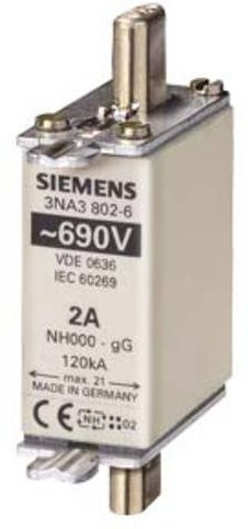 Siemens Sicherungseinsatz 3NA38076, Größe 0, 20A, 690V, Weiß, 3 Stück - Bild 1