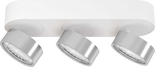 LUX-IT Swing 95 Round LED-Deckenstrahler 3-flammig, Weiß-Silber, dimmbar, Warmweiß 3000K - Bild 1