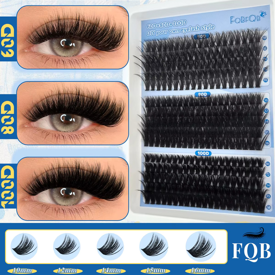 FQBFQB Wimpernbüschel, Black, Unisex - Bild 3