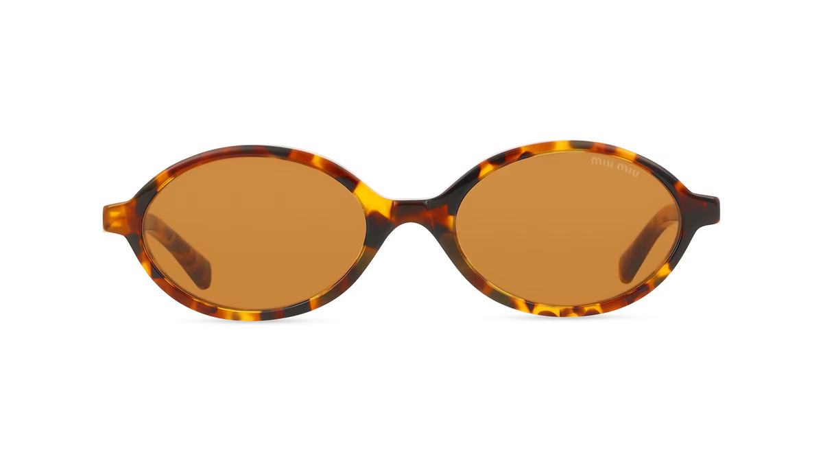 Miu Miu MU 04ZS Sonnenbrille, Vollrand, Oval, Acetat, Damen, braun - Bild 1