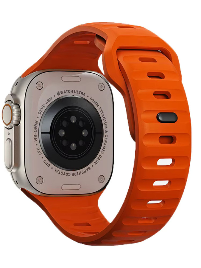 Armband für Apple Watch, Silikon, Orange, Unisex - Bild 2