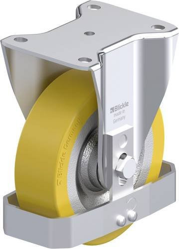 Blickle Stahlblech-Bockrolle BH-SETH 160K-FS, Rad-Durchmesser: 160 mm, Tragfähigkeit: 700 kg, Farbe: Silber - Bild 1
