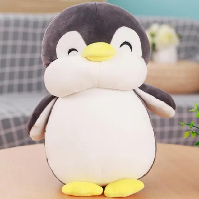 BC Pet Supplies Pinguin Plüschtier, grau, 30cm - Bild 1