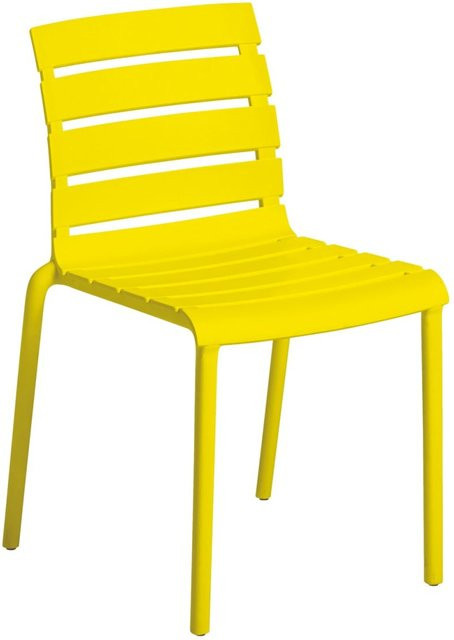 Kettler Stapelstuhl Ponza aus Kunststoff in Gelb, 4er Pack, B/T/H: 47 x 55 x 78 cm - Bild 1
