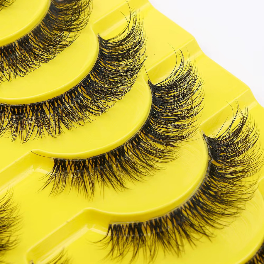 AMSDCN Künstliche Wimpern, 10 Paar, 3D-Nerz-Look, Transparent, Unisex - Bild 5