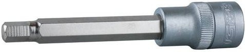 KS Tools 1/2" Bit-Stecknuss Innensechskant lang 8mm aus Chrome Vanadium in Silber - Bild 1