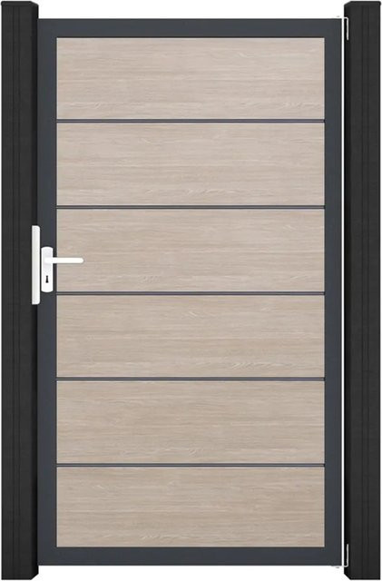 GroJa Schwenktor Basicline Premium 1-flg. Sheffield Oak Rahmen DB703, Breite: 100 cm, Höhe: 180 cm - Bild 1