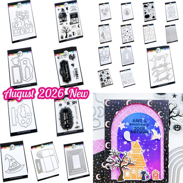 Poopler Haunted Corner Happy Feels Metall-Stanzformen für Halloween-Basteldekoration und Scrapbooking in Mehrfarbig - Bild 1