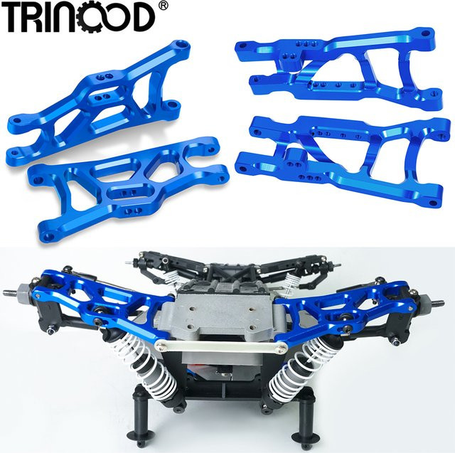 TRINOOD Aufhängungsarme, Aluminiumlegierung, Blau, für 1/10 Slash Rustler 4X4 2WD Short RC Course - Bild 1