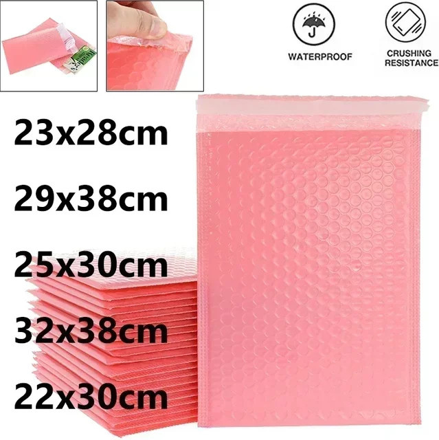 Luxuglow Luftpolsterumschläge in Rosa, 20 Stück selbstklebende gepolsterte Versandtaschen aus Kunststoff und Schaumstoff - Bild 1